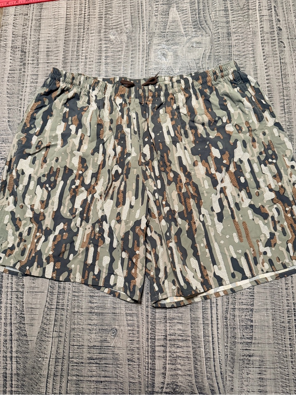 Men's Athletic Camo Shorts in Olive Green Camo by Duck Camp